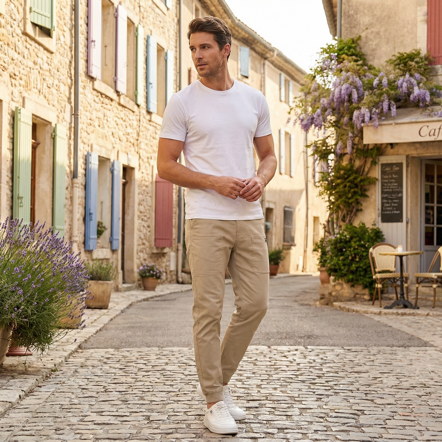 Pohodlné a funkční cargo kalhoty s mnoha kapsami 